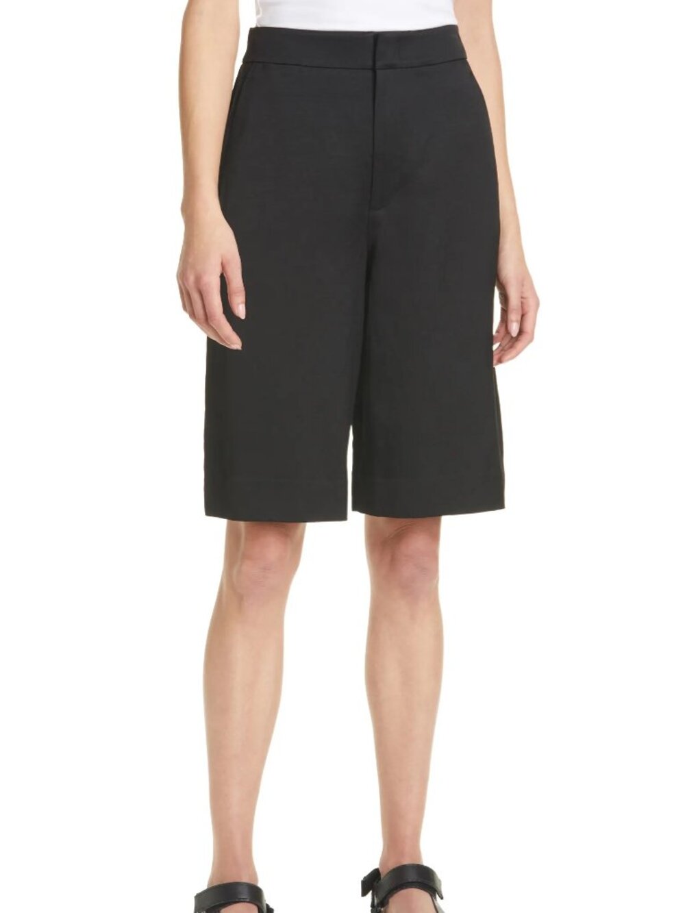 Vince Bermuda Wide Leg Linen Blend Shorts - Size 4
